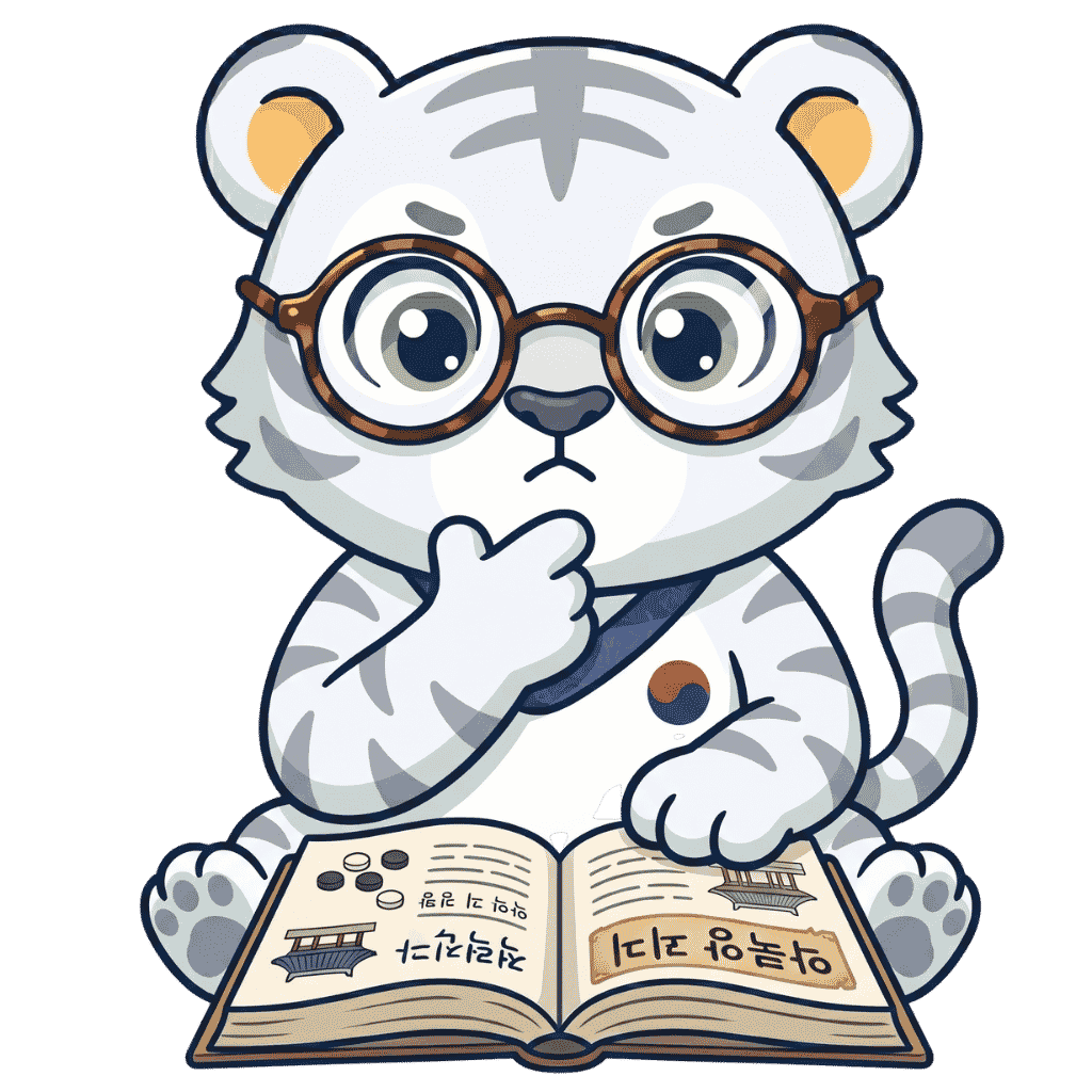 Tigre do Coreduca de óculos estudando um livro